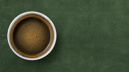 Cup of coffee on textured background. International coffee day conceptの写真素材