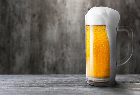 The glass of cold beer. International beer day conceptの写真素材