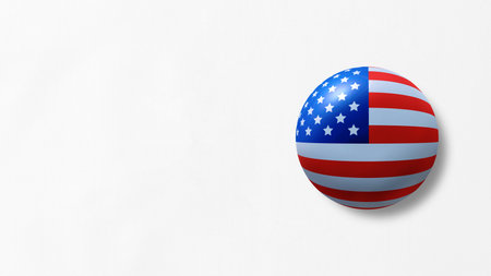 American flag on white background. Labor day conceptの写真素材