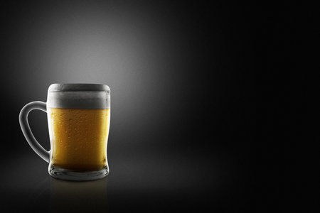 The glass of cold beer. International beer day conceptの写真素材