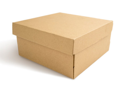 Cardboard box isolated over white background