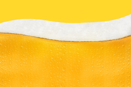 Close-up view of beer with white foam. Oktoberfest conceptの写真素材