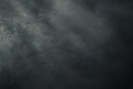 Smoke on a dark background. Scary Halloween background conceptの写真素材