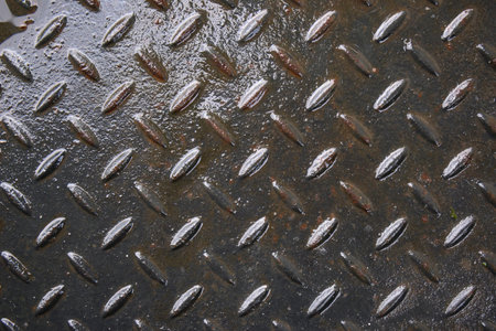 Seamless pattern of metal plate. Metal pattern for texture backgroundの写真素材