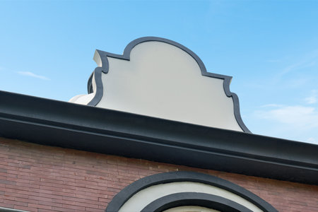 Building architecture with beautiful design with a blue sky background