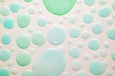 Closeup view of stain on a colored backgroundの写真素材