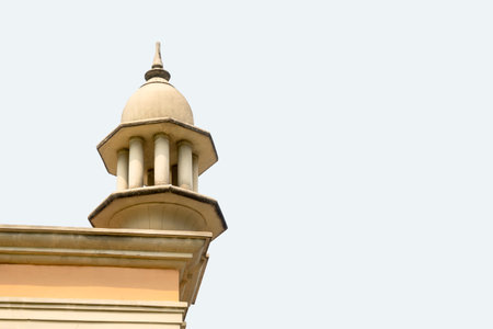 Building architecture with beautiful design with a blue sky background