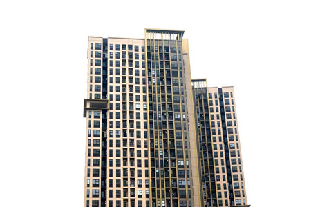 Apartment building isolated over white background