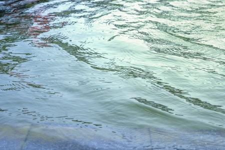 Closeup view of water waves on the lake