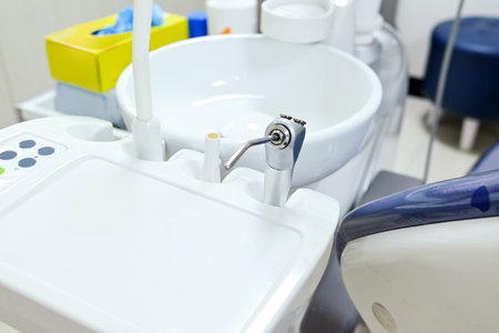 Interior view of the dental instrument in dentist clinic officeの写真素材