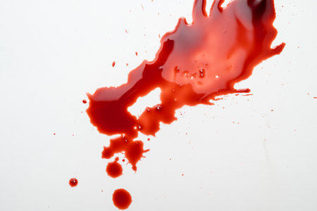 Splatters of drops, splashes, or spots on a white background. Concept of Halloweenの写真素材
