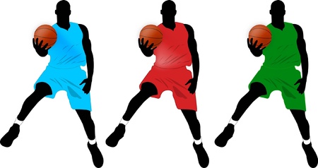 Three basketball playerのイラスト素材