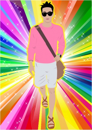 Korea popular actor or actress silhouetteのイラスト素材