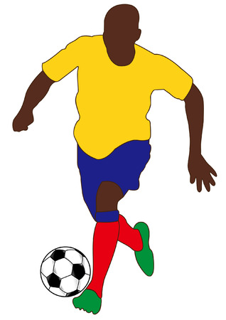 WORLD CUP Soccer players silhouetteのイラスト素材