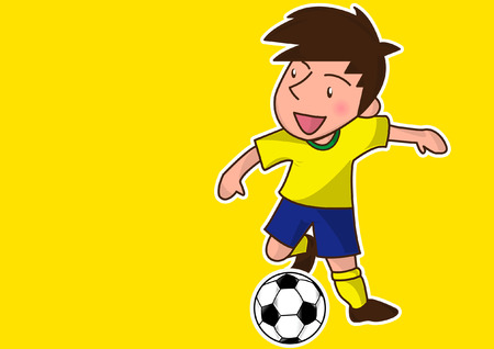 cartoon soccer playerのイラスト素材