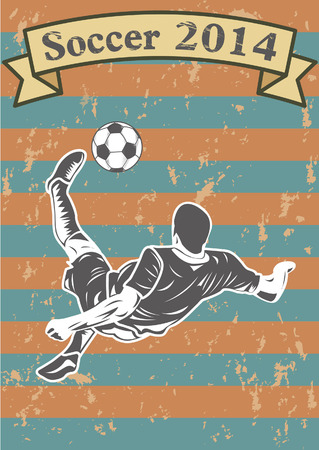 Soccer players silhouette or sports shadow posterのイラスト素材