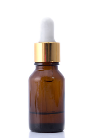 Dropper Bottle Isolated with clipping path on a white backgroundの写真素材