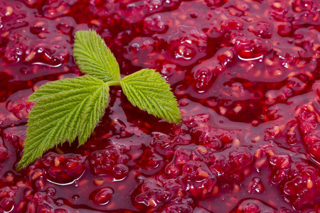 background of raspberry jam. macroの写真素材
