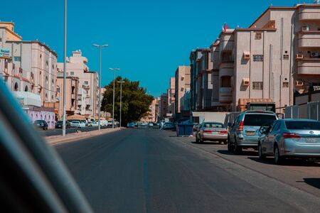 A View of Saudi buildings and homes on the streets Jeddah Saudi Arabia 2020の写真素材