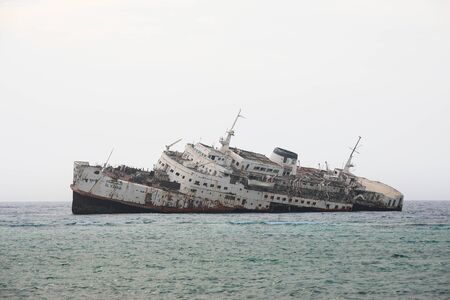 Ship sunk in the Red Sea, Jeddah, Saudi Arabia