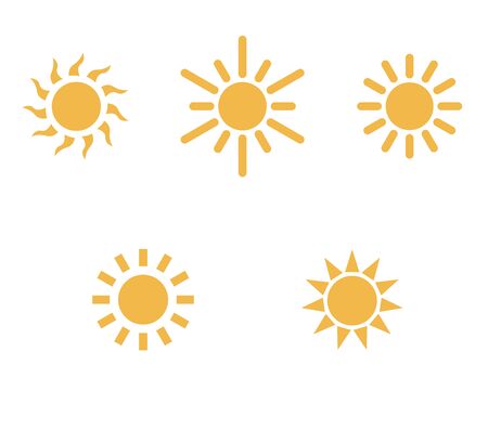 Sun set icon. Trendy vector summer symbol for website design, web button, mobile app.のイラスト素材