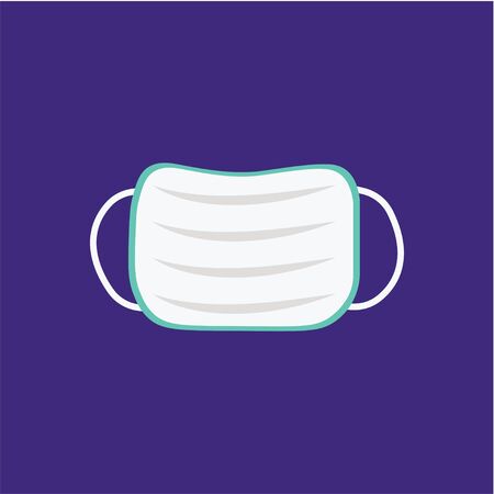 breathing medical respiratory mask from inside . Hospital or pollution protect face masking. Corona Mask. Covid-19 vector protective mask design.の写真素材