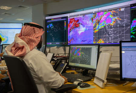 saudi man in Weather Analysis and Forecast Center, Meteorology center