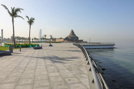 Seaside restaurant in Corniche ,Jeddah Saudi Arabiaのeditorial素材