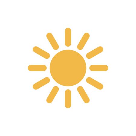 sun icon , flat vector eps10の写真素材