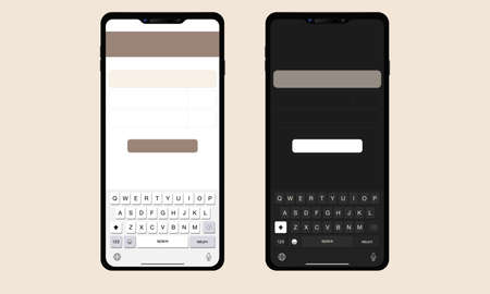 smartphone The shape of a modern mobile phone. vector modern keyboard of smartphone, alphabet...