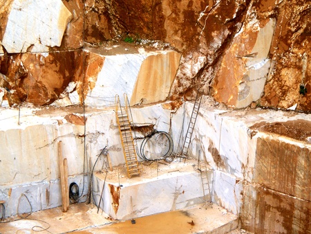 marble quarry in marina di carrara italyのeditorial素材