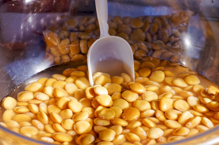 lupin bean in a market in la spezia