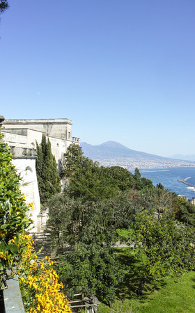 aerialview of naples take from certosaの写真素材