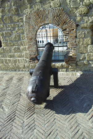 castel dell ovo a old fortress in the town of naplesのeditorial素材