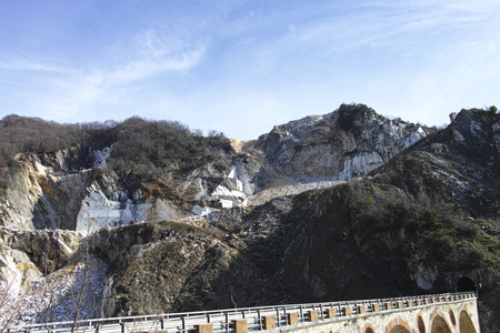 marble quarry in marina di carrara italyの写真素材