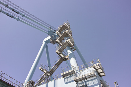 detail of a gantry in a harbour