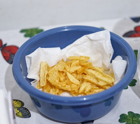 detail of fried potatoes in my house