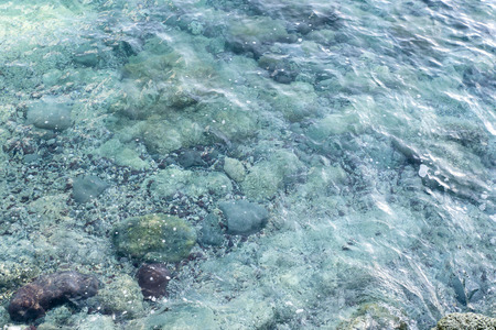 detail of sea surface in italyの写真素材