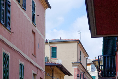 detail of church in bonassola , italyの写真素材