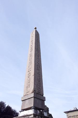 detail of obelisk in palazzo pitti ,florence itayの写真素材