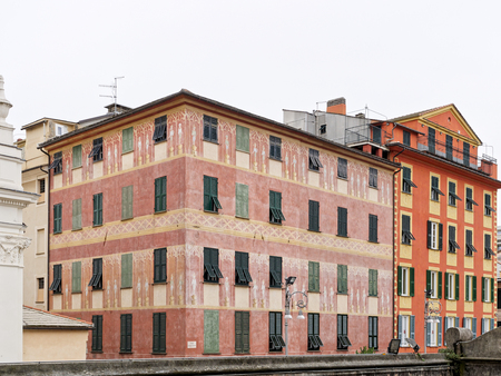 detail of chiavari a very beautiful village in liguriaのeditorial素材