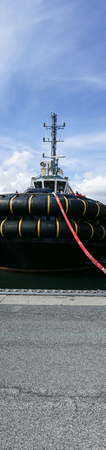 detail of tug boat in italyの写真素材