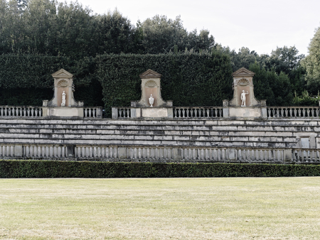 detail of boboli garden in florenceの写真素材