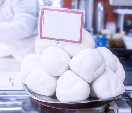 forage cheese calle scamorza at marketの写真素材