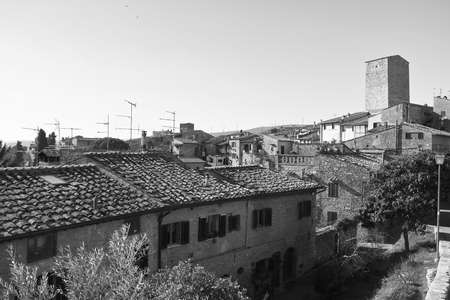 San Gimignano village in Tuscanyのeditorial素材