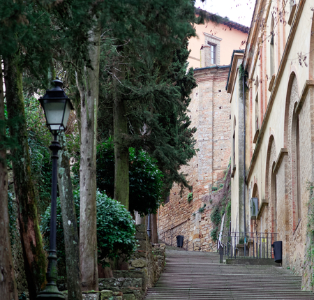 very nice view of volterra a medieval village in tuscanyの写真素材