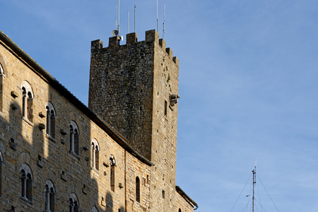 very nice view of volterra a medieval village in tuscanyの写真素材