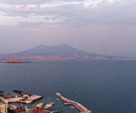 aerialview of naples take from posillipo,italyのeditorial素材