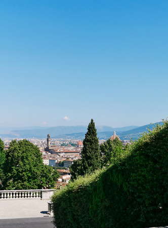 aerial view of florence from san miniato churchの写真素材