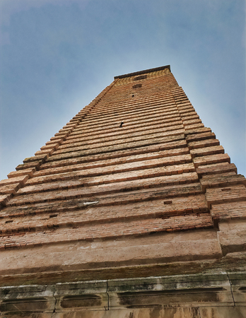 old bell tower in pietrasanta,italyの写真素材